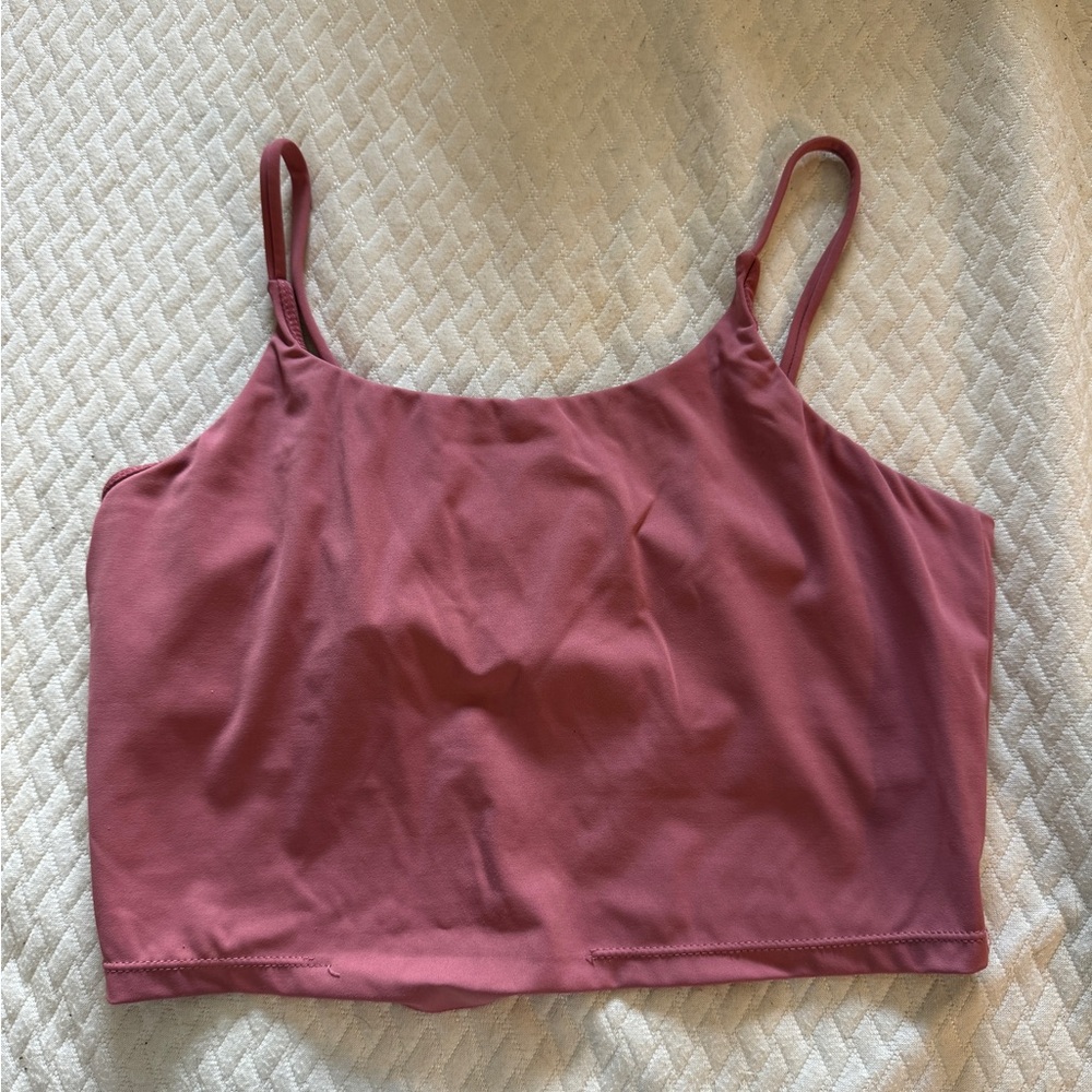 Pink Workout Crop Tank